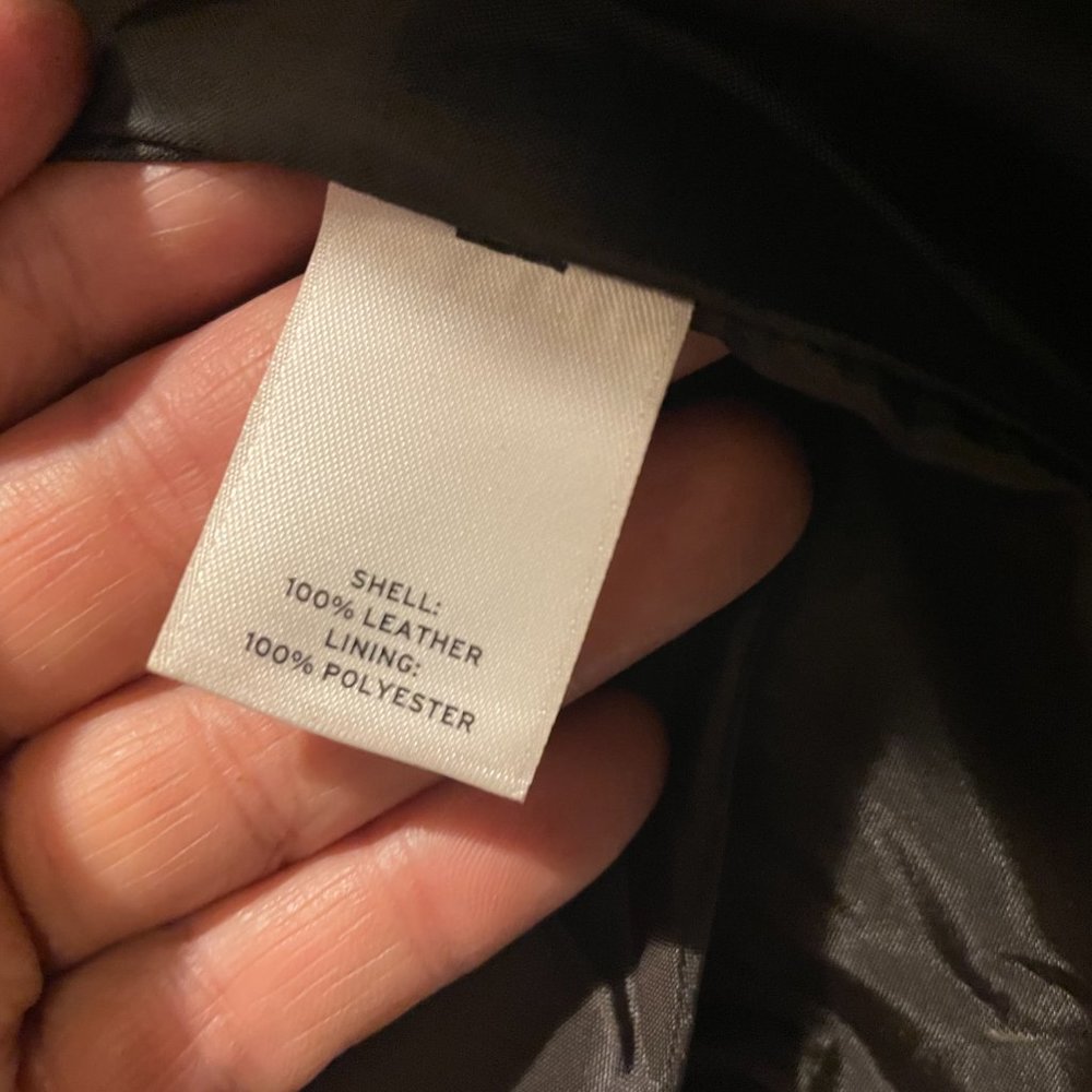 Leather Coat With Ruffle Detail - Picture 11 of 11